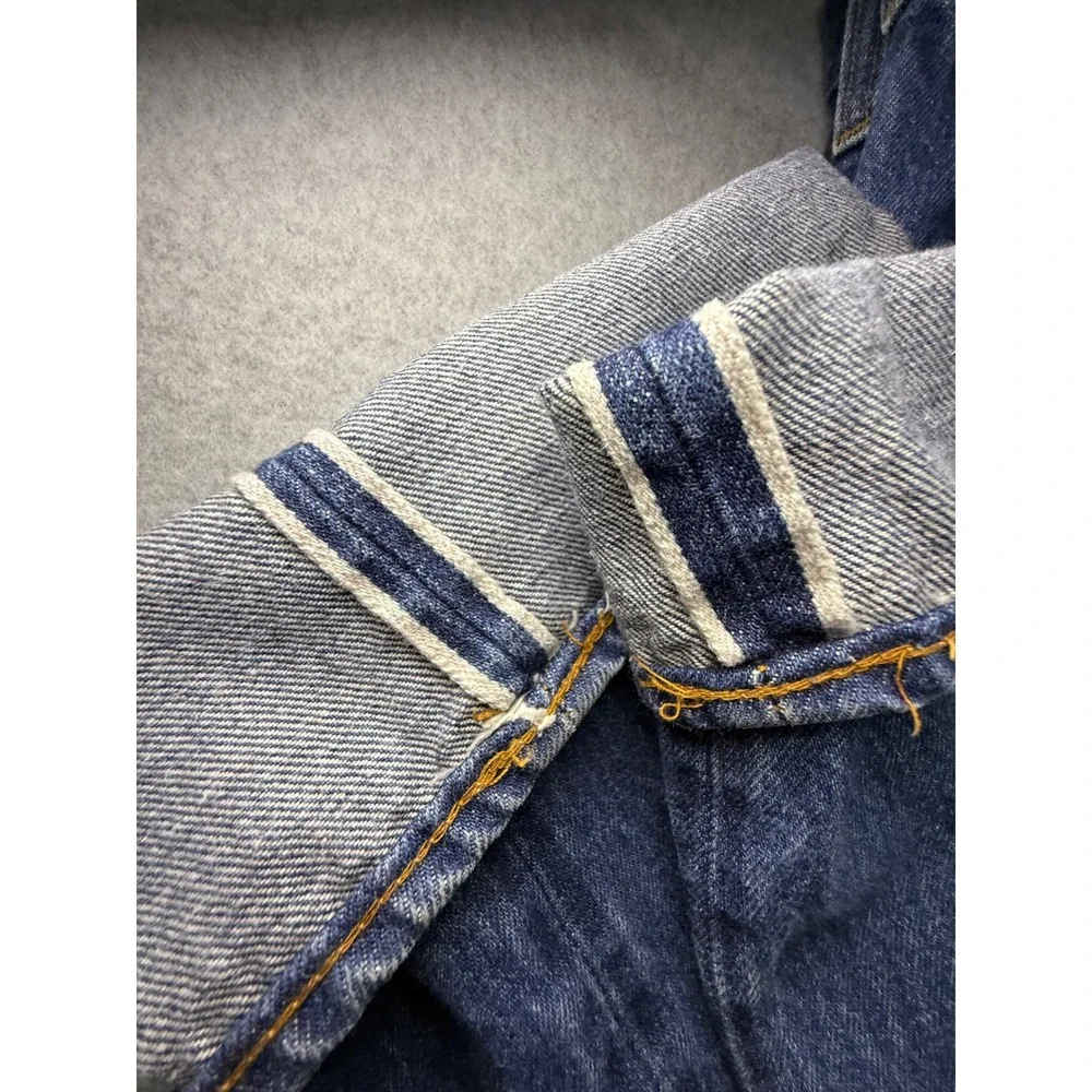 Vintage 70's 80's Levis 501 Redline Selvedge Denim Jeans Button 524 Stamp 38x36